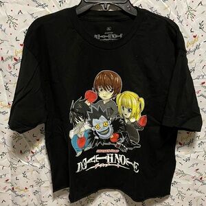 Death Note Chibi Hot Topic Cropped Short-Sleeved Shirt Size XL